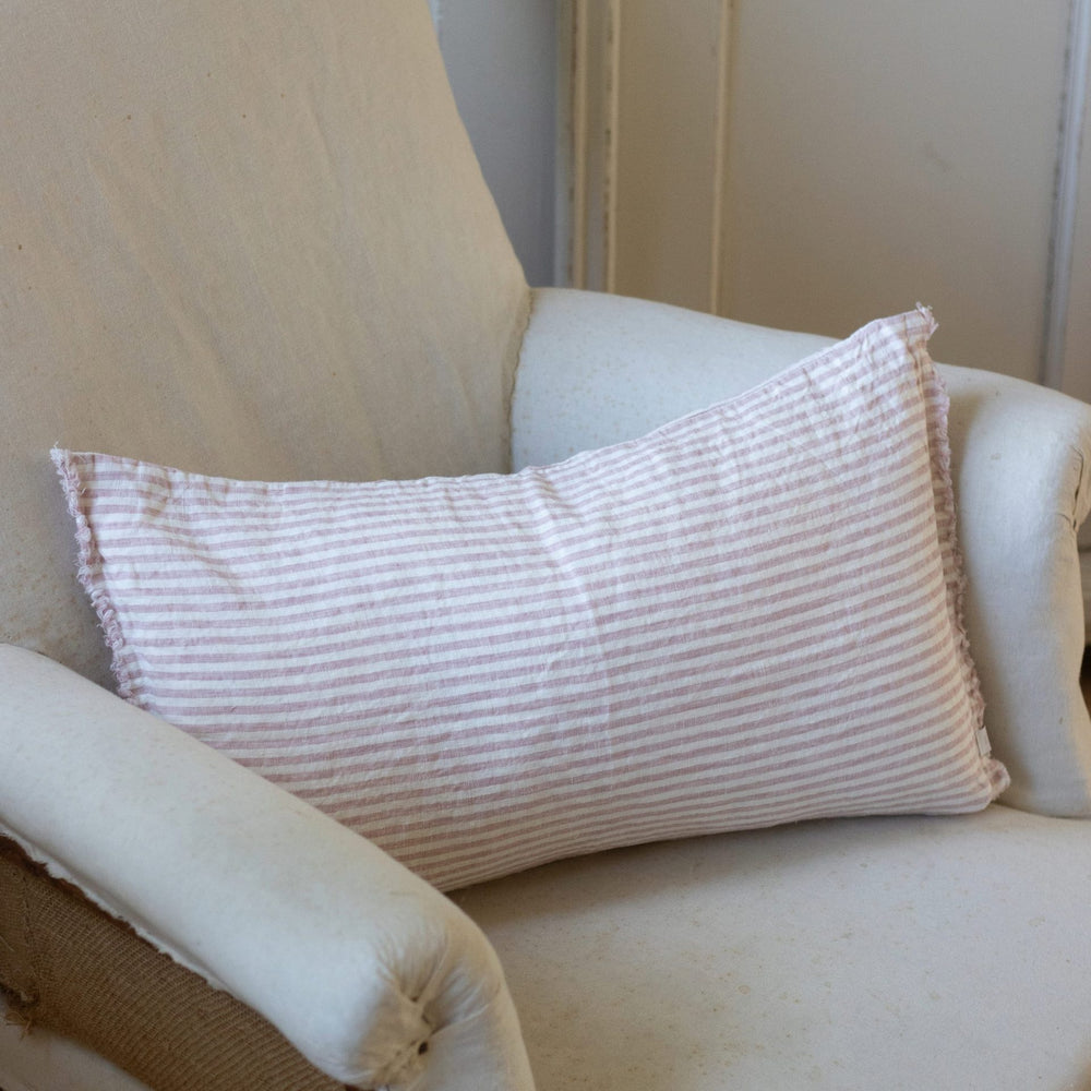 esmee pink stripe cushion 50x30