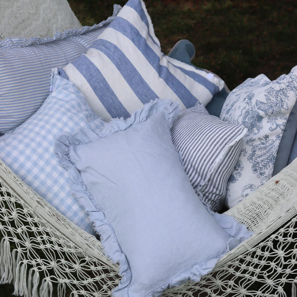 Hallie Dusty Blue Cushion 50x30