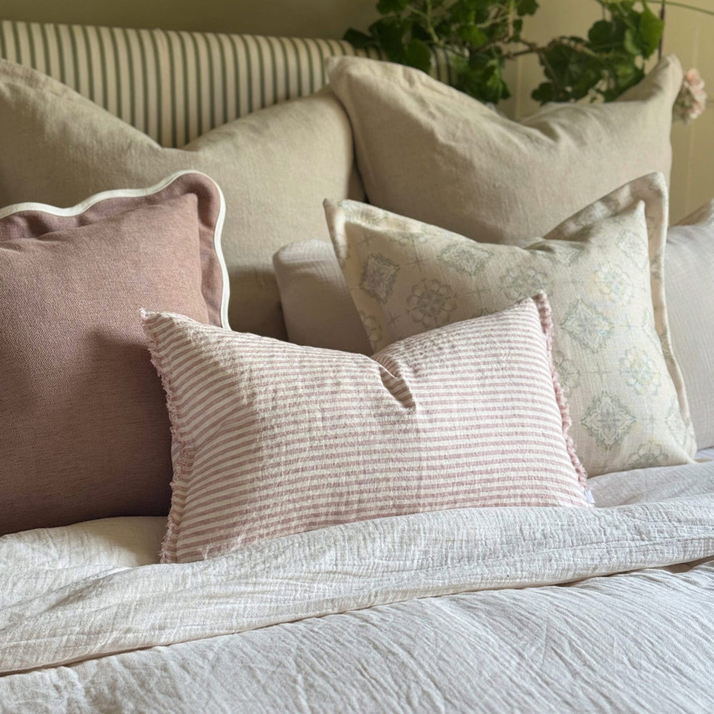 Esmee Pink Stripe Cushion 50x30