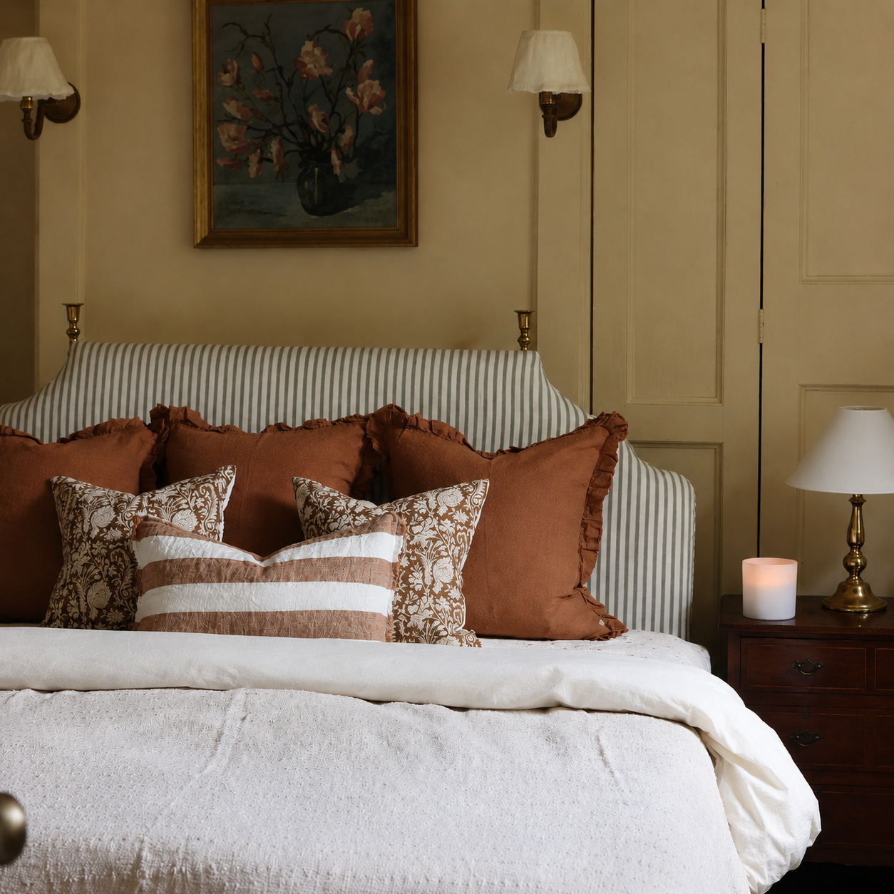 The Ivy Rust Cushion Combination