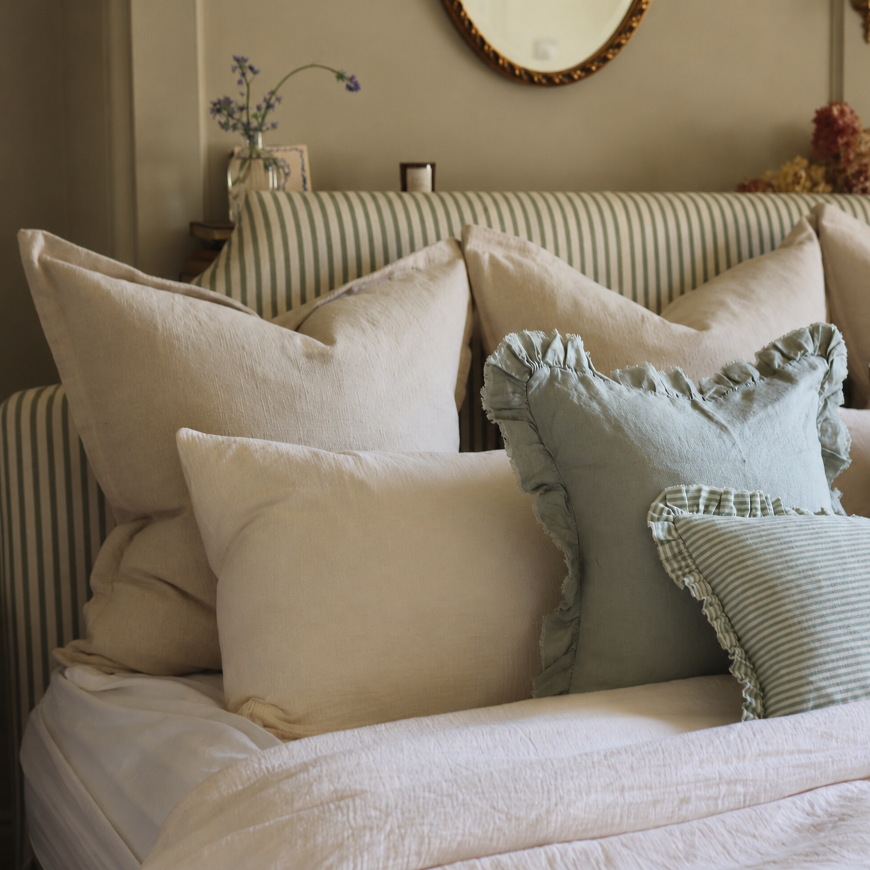 Orla Flanged Edge Sand Cushion 65x65