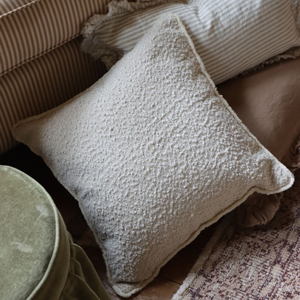 Sofia Cream Boucle Cushion 65x65