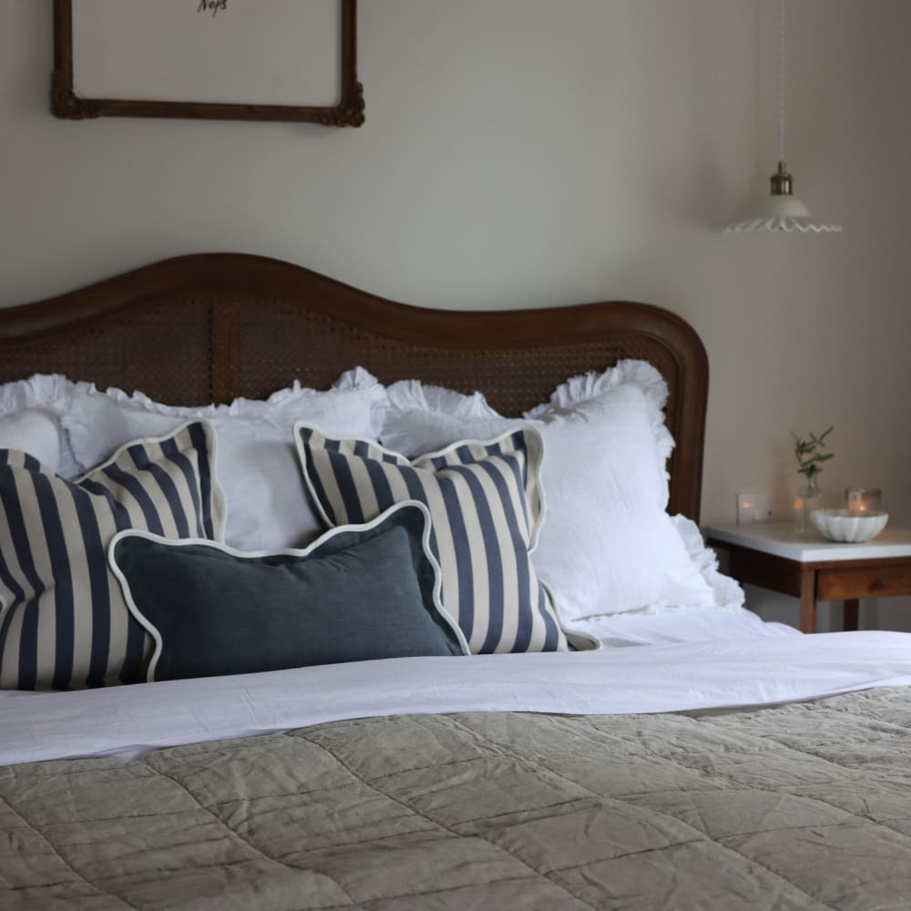 Hallie White Ruffle Cushion 65x65