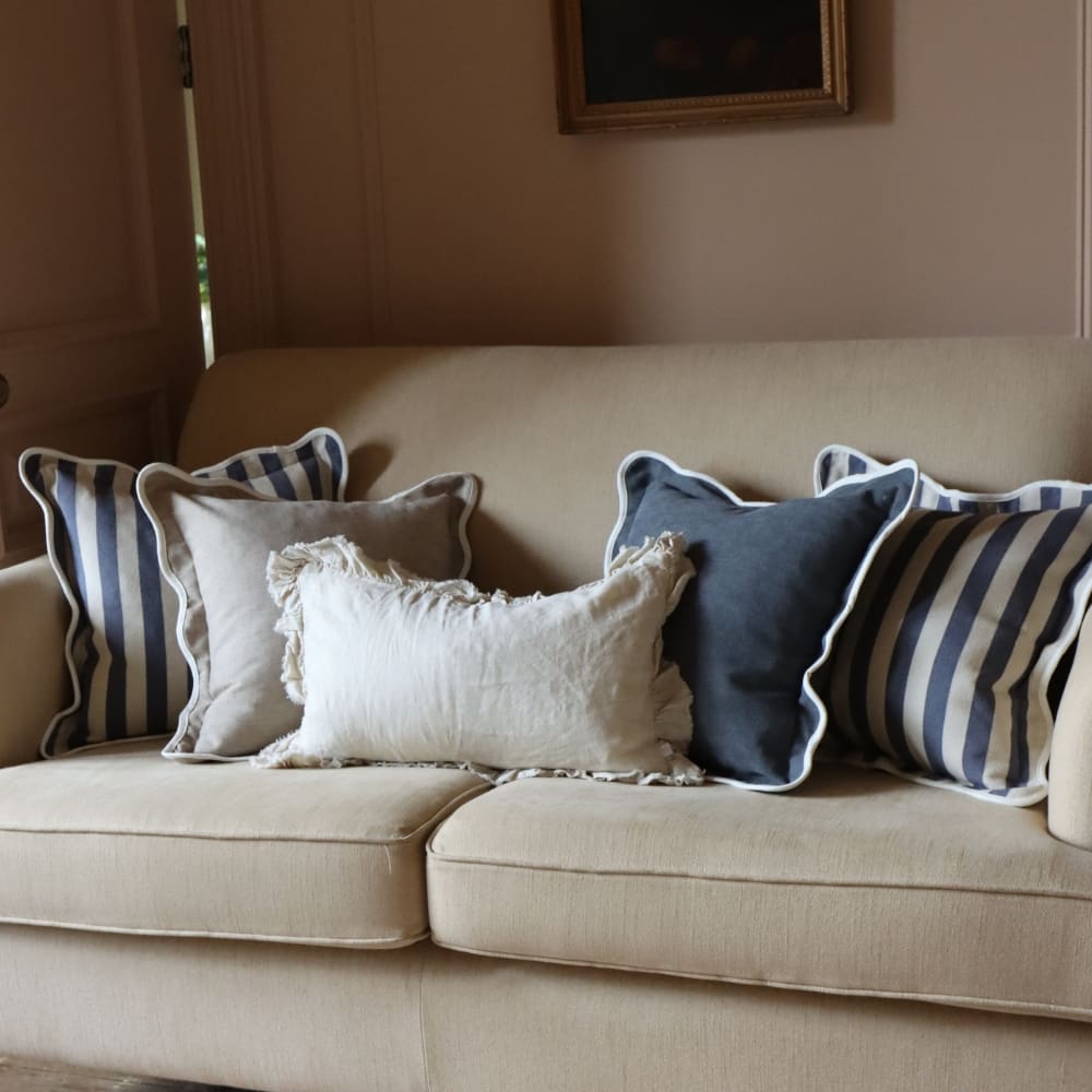 The Navy Stripe Cushion Combination