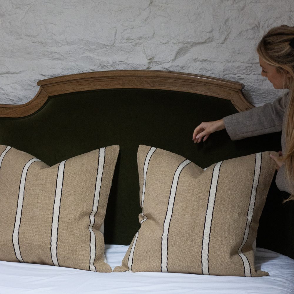 India Beige, Black & Cream Cushion 65x65