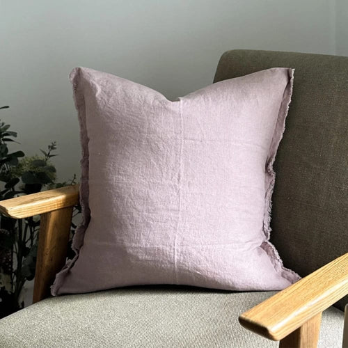 Esmee Pink/Lilac Linen Cushion 45x45