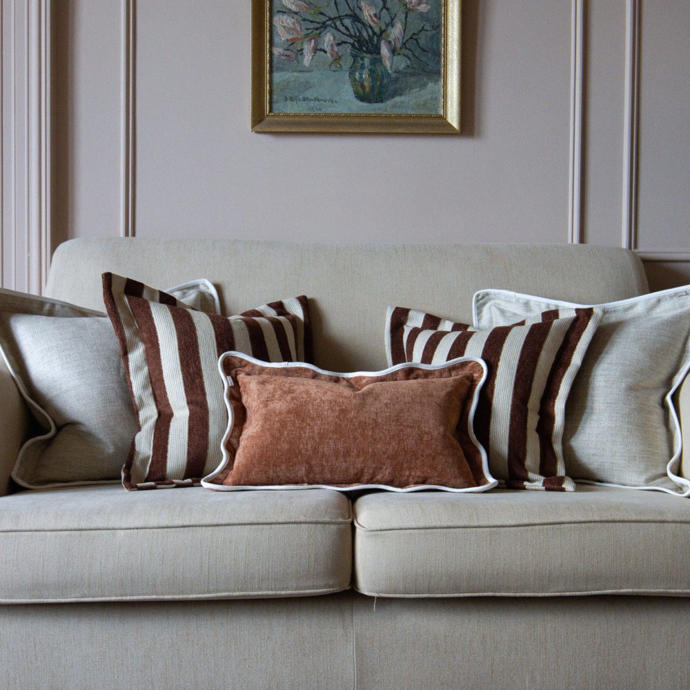 Orla Terracotta Stripe Cushion 45x45