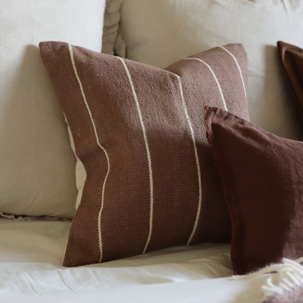 India Dark Brown Cushion 45x45