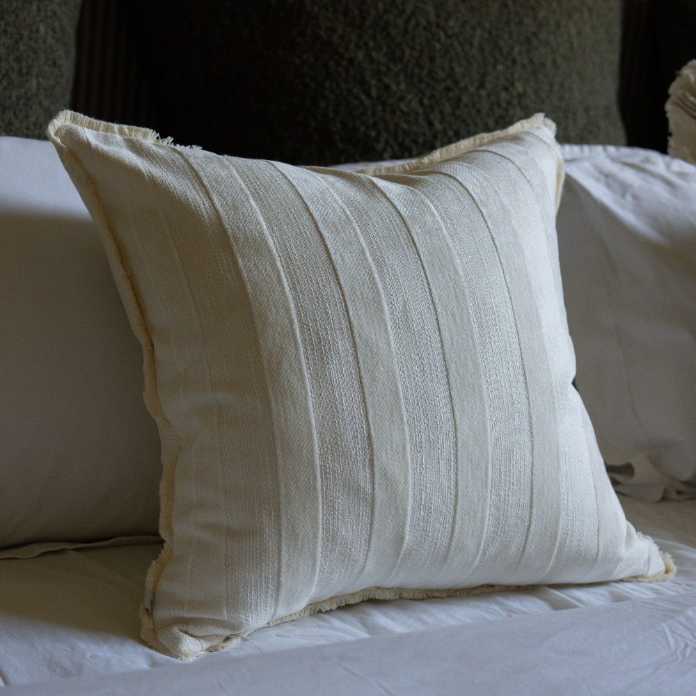 Isla Cream Stripe Cushion 45x45
