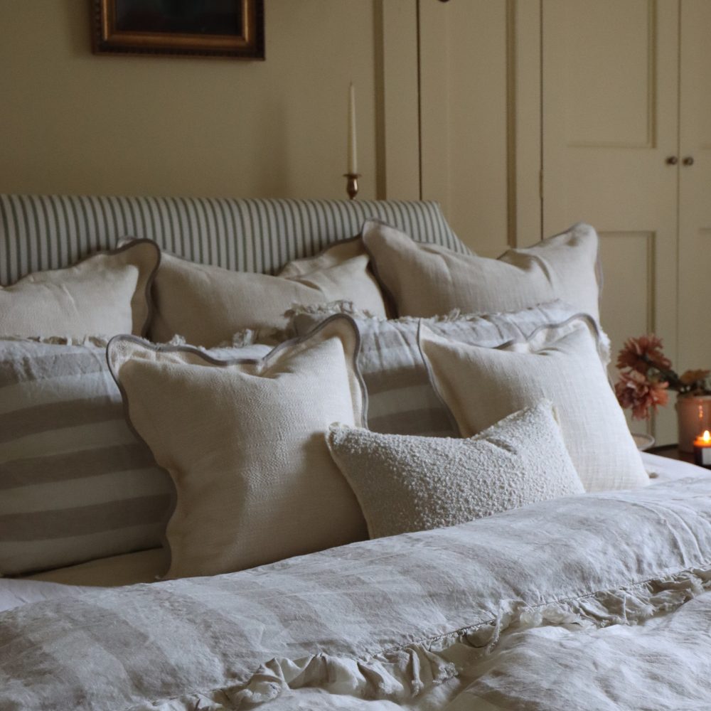 Sofia Cream Boucle Cushion 50x30