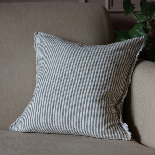Esmee Olive Stripe Cushion