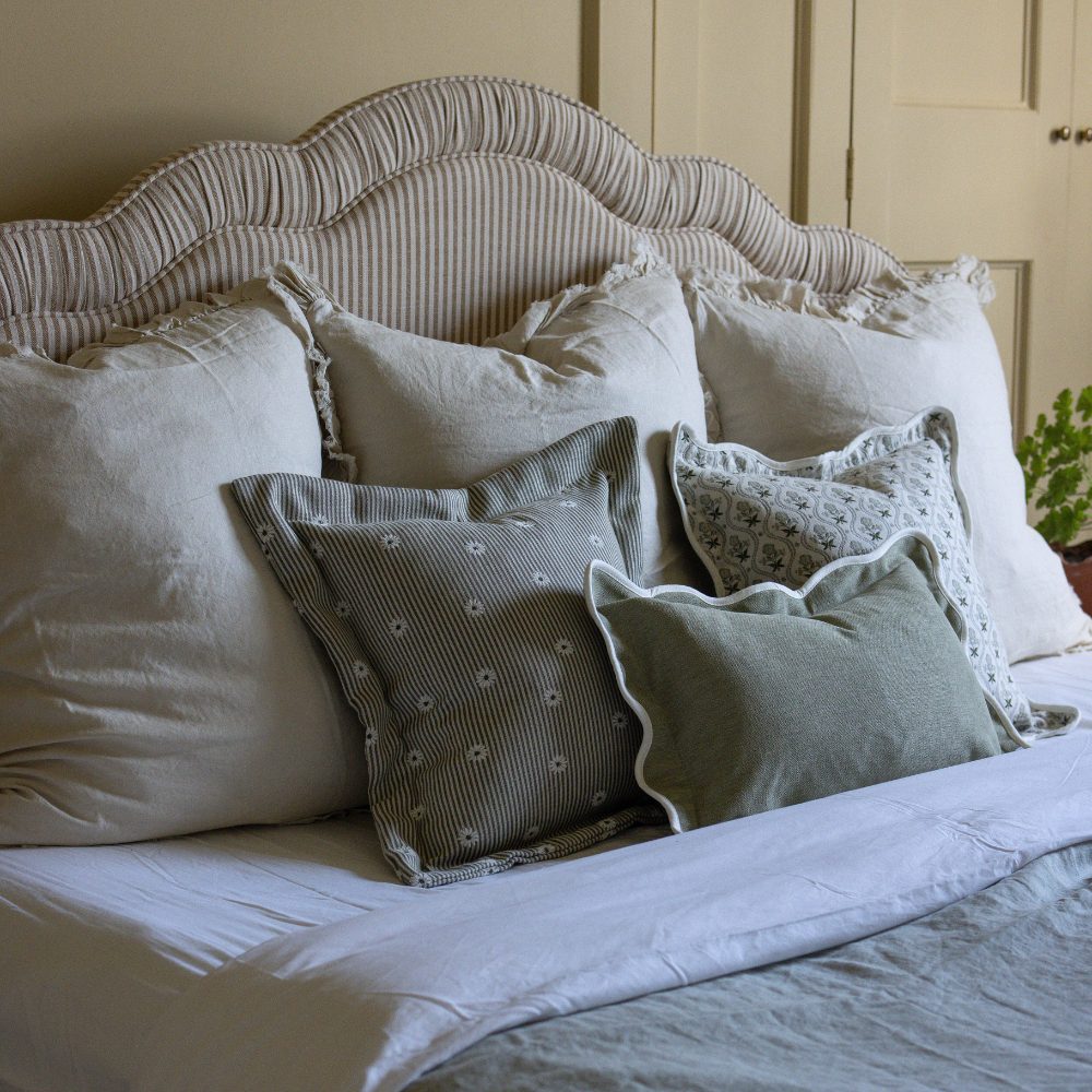 The Large Floral Sage Cushion Combination