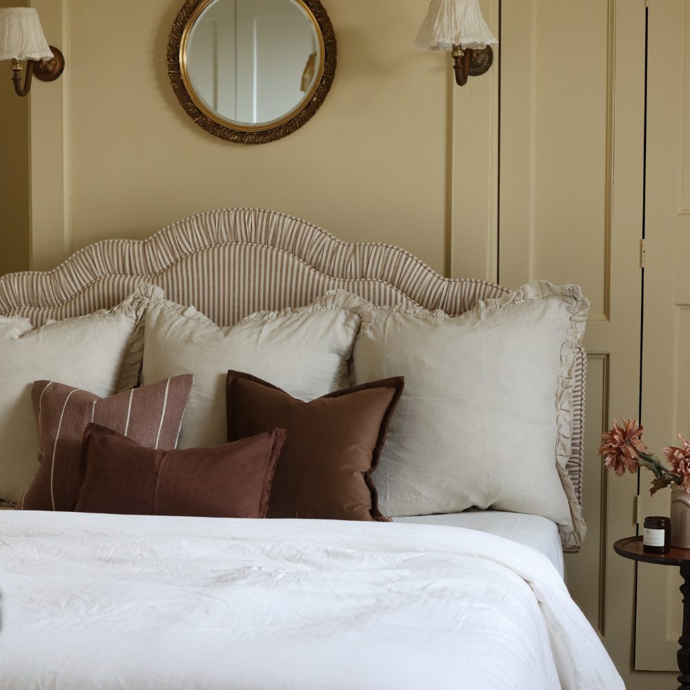 Hallie Cream Ruffle Cushion 65x65
