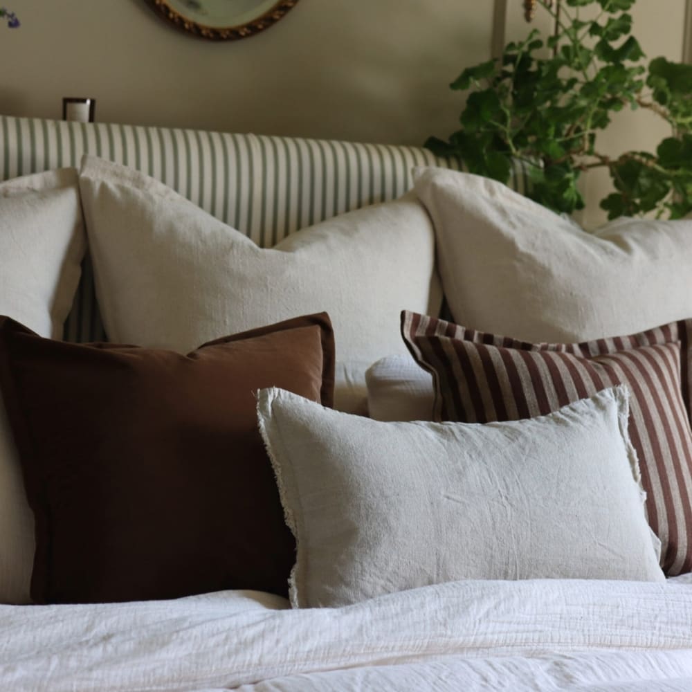 Esmee Natural Beige Linen Cushion 50x30