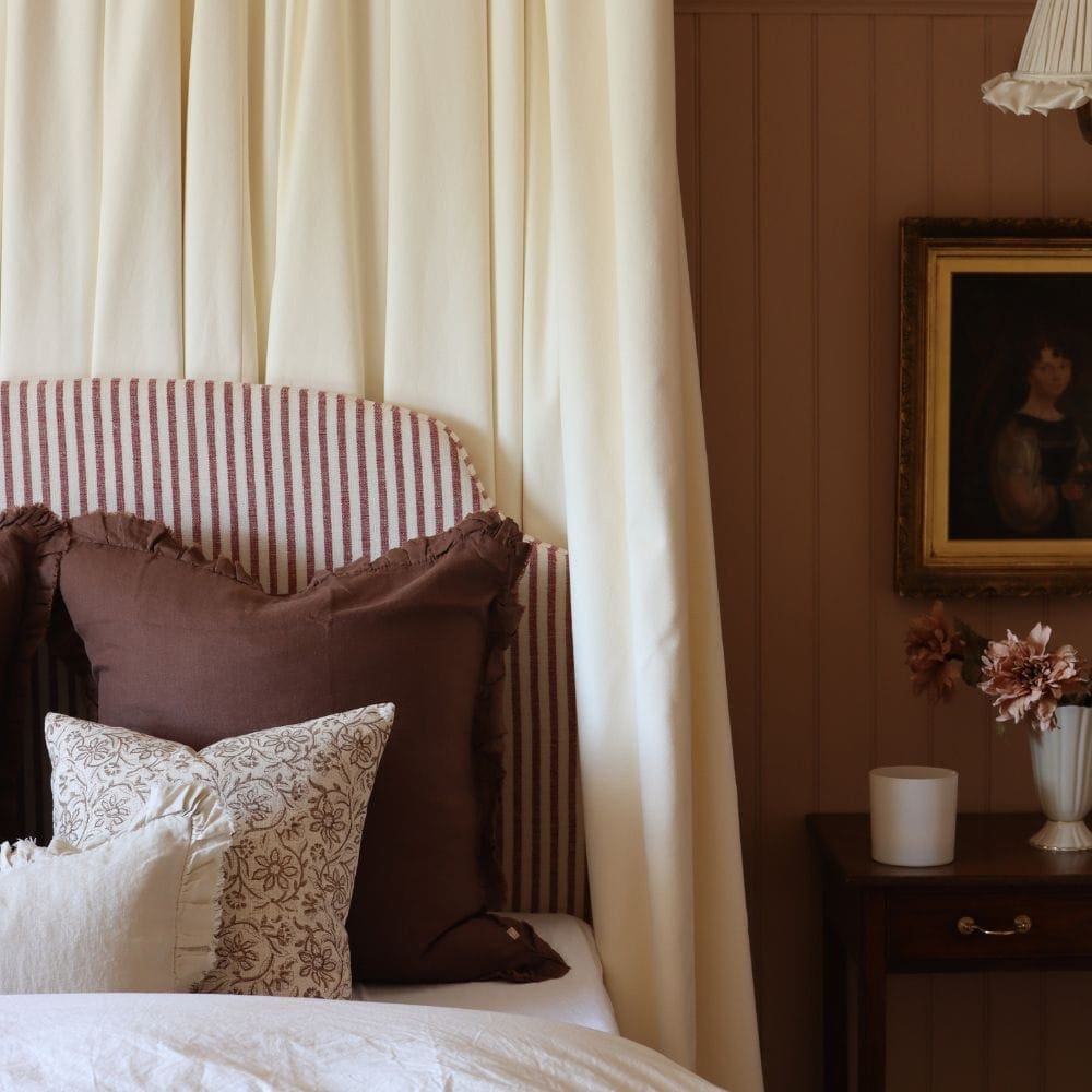 Ivy Brown Print Cushion 45x45