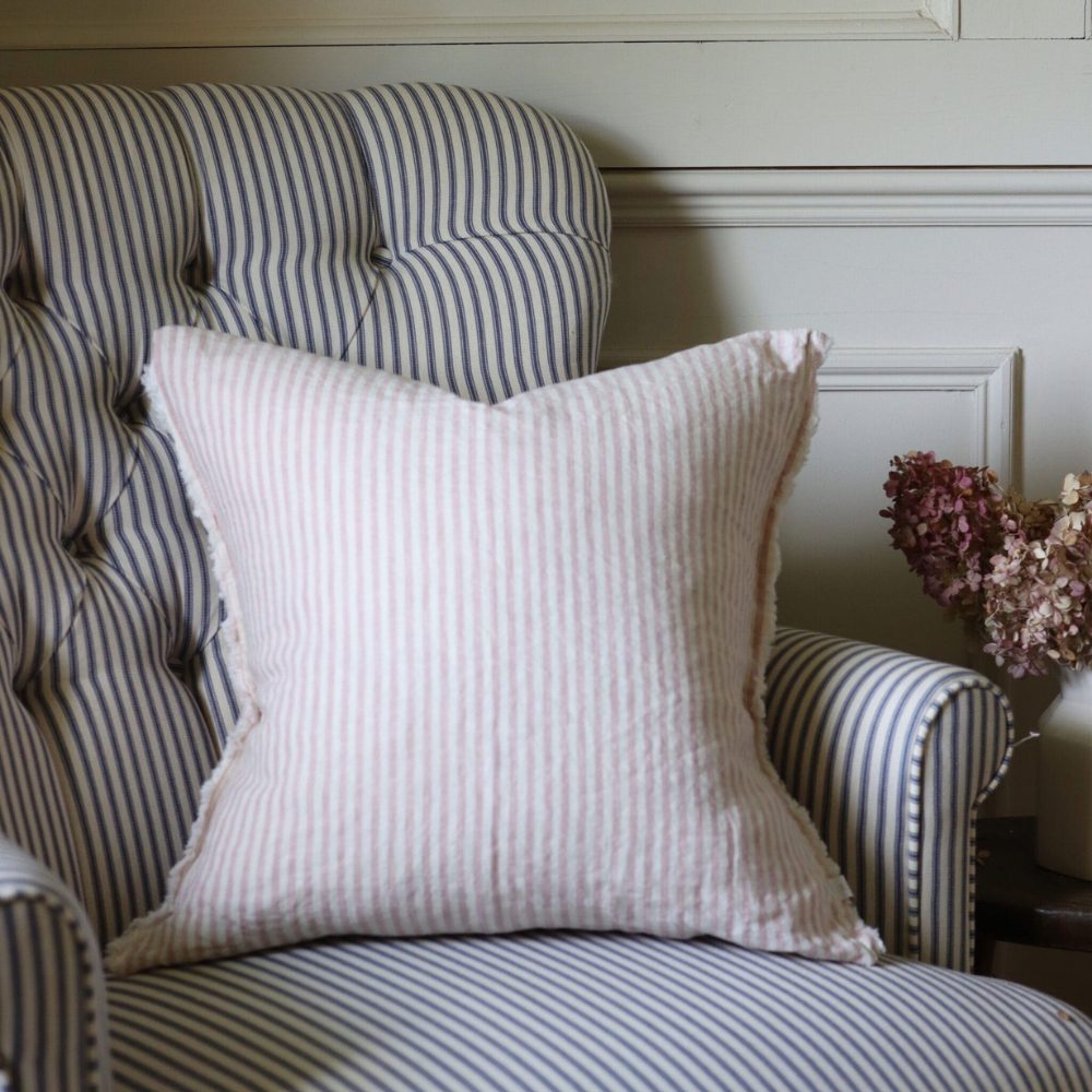 Esmee Pink Stripe Cushion 45x45