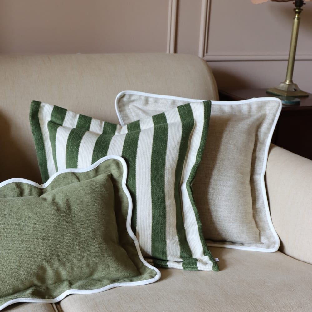 Tia Beige Herringbone Cushion 45x45