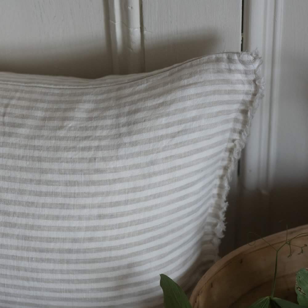 Esmee Natural Stripe Bolster Cushion 80x30