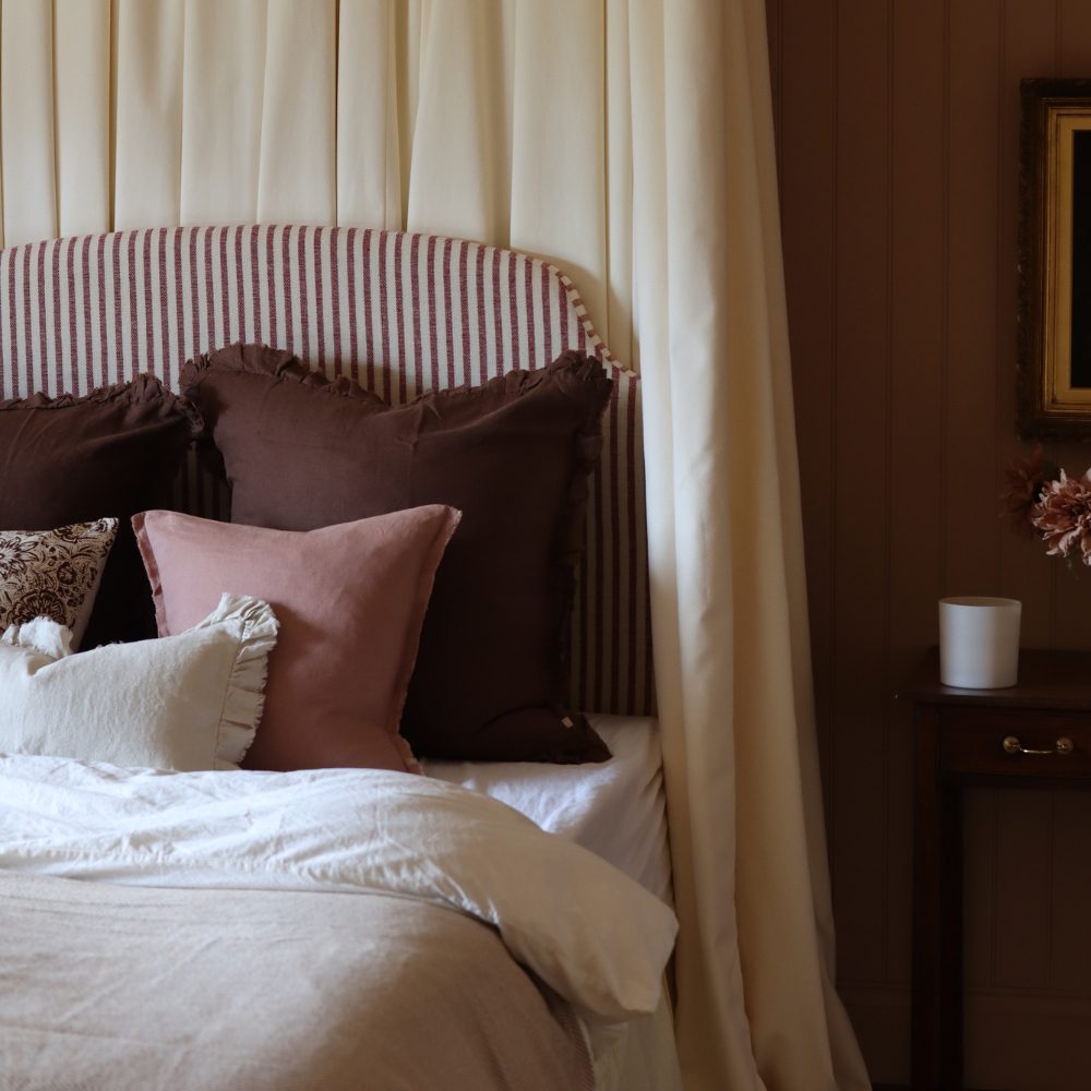 Esmee Dusty Pink Linen Cushion 45x45