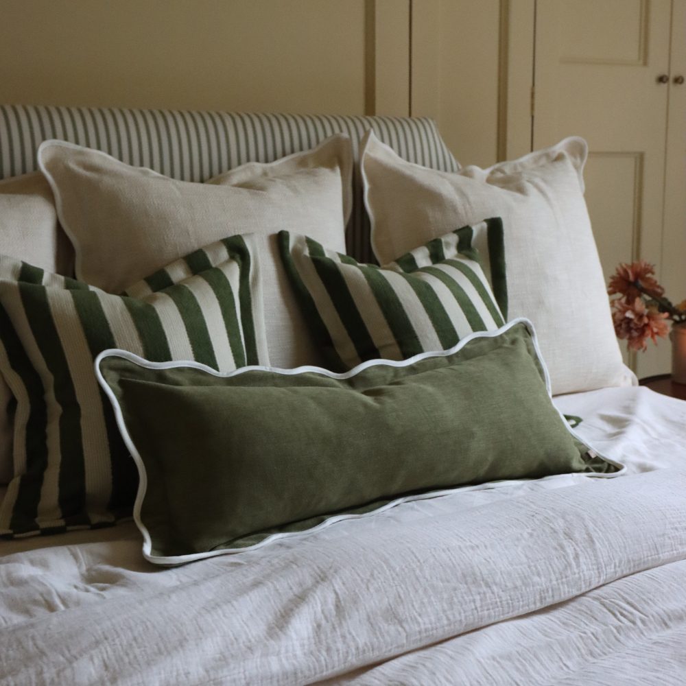 Chloe Cream Scalloped Edge Cushion 65x65