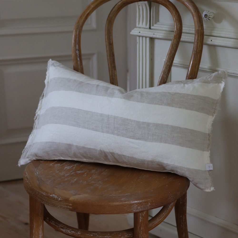 Esmee Natural Wide Stripe Cushion 50x30