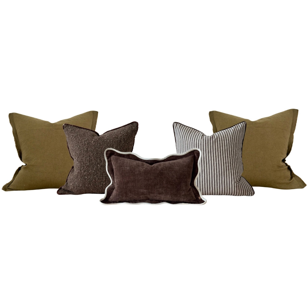The Olive and Brown Cushion Combination