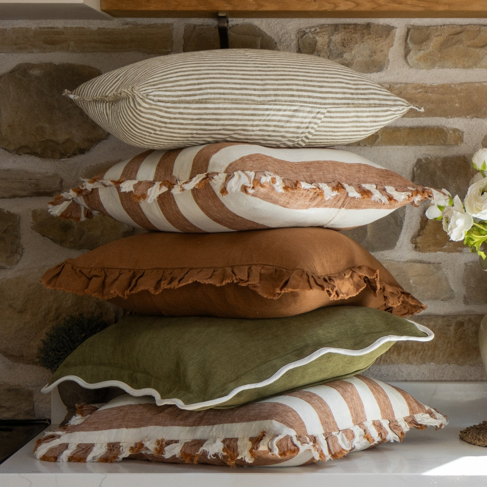 The Rust and Olive Cushion Combination