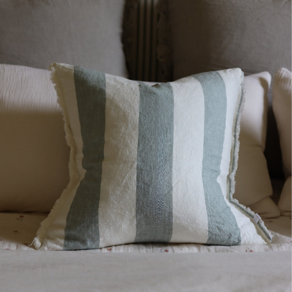 Esmee Teal Wide Stripe Cushion 45x45