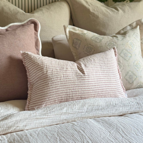 Esmee Pink Stripe Cushion 50x30