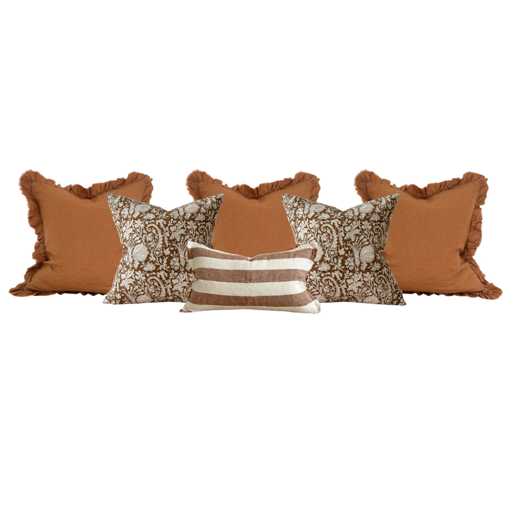 The Ivy Rust Cushion Combination