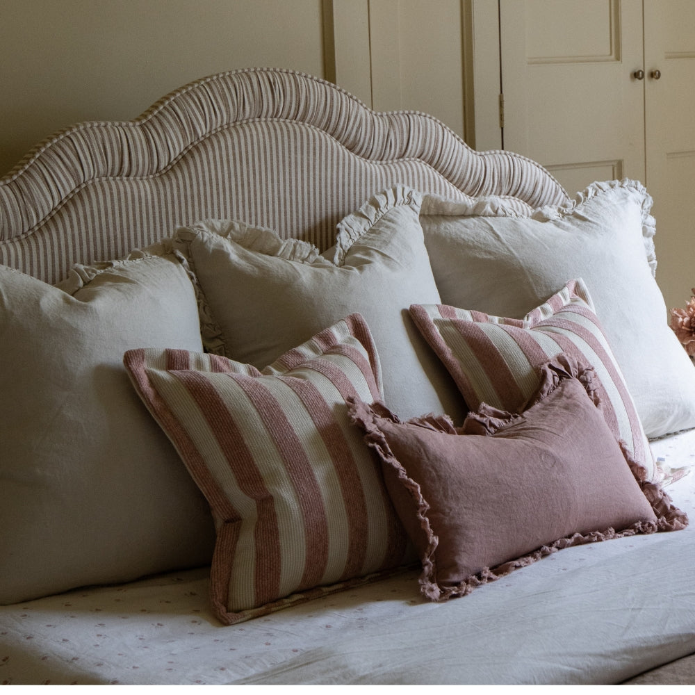 Hallie Cream Ruffle Cushion 65x65