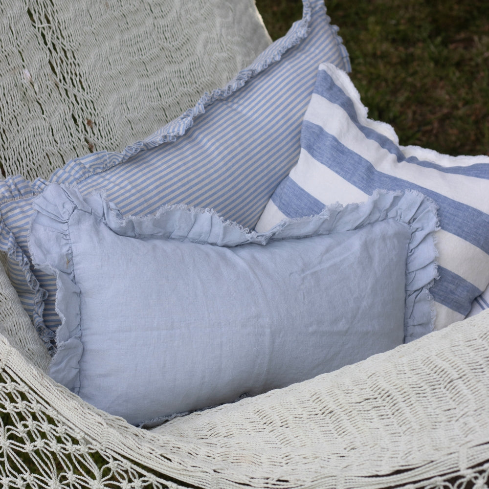 Hallie Dusty Blue Cushion 50x30