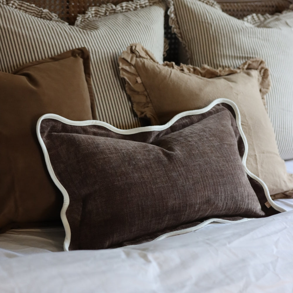 The Large Olive and Brown Cushion Combination