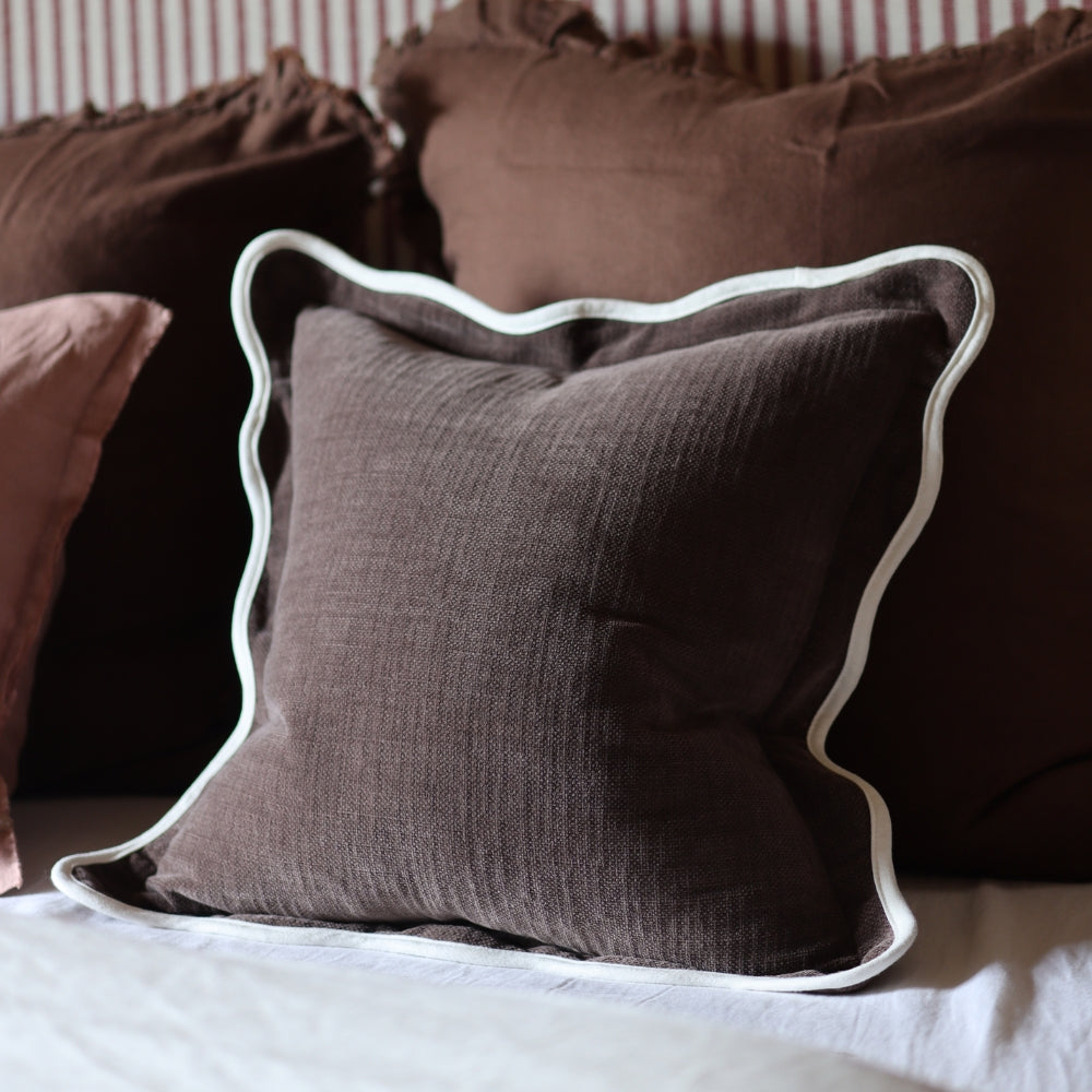 The Light Brown Stripe Cushion Combination
