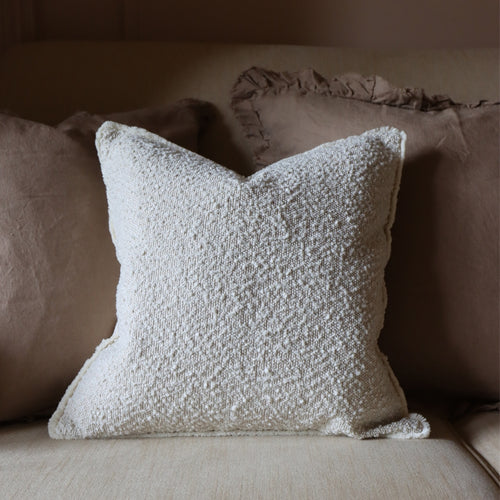 Sofia Cream Boucle Cushion 65x65