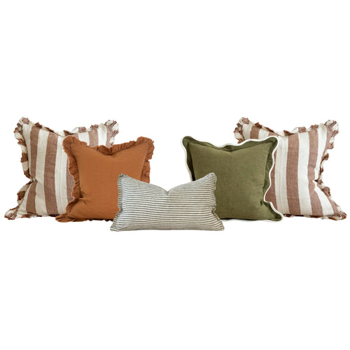 The Rust and Olive Cushion Combination