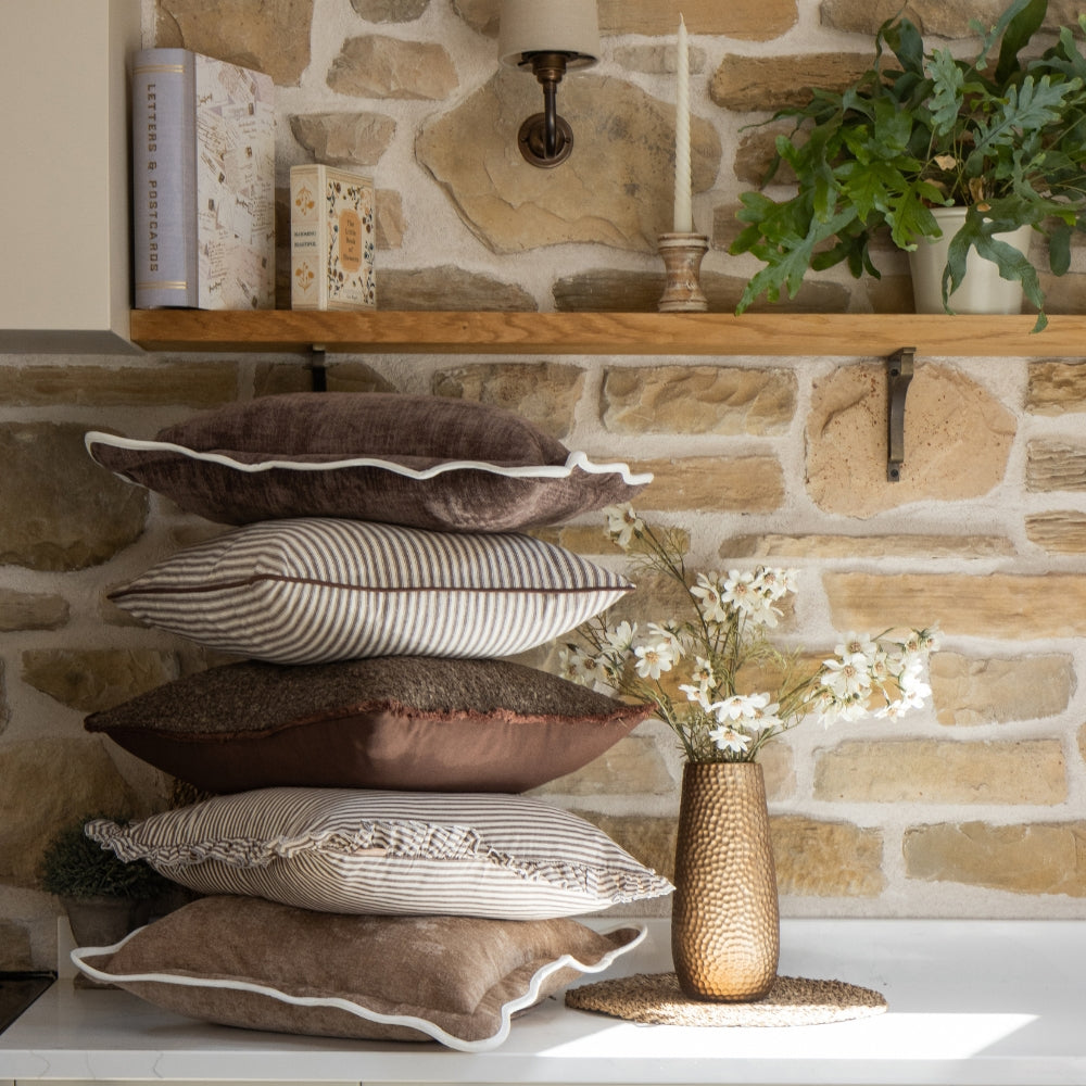 The Deep Coffee Brown Cushion Combination