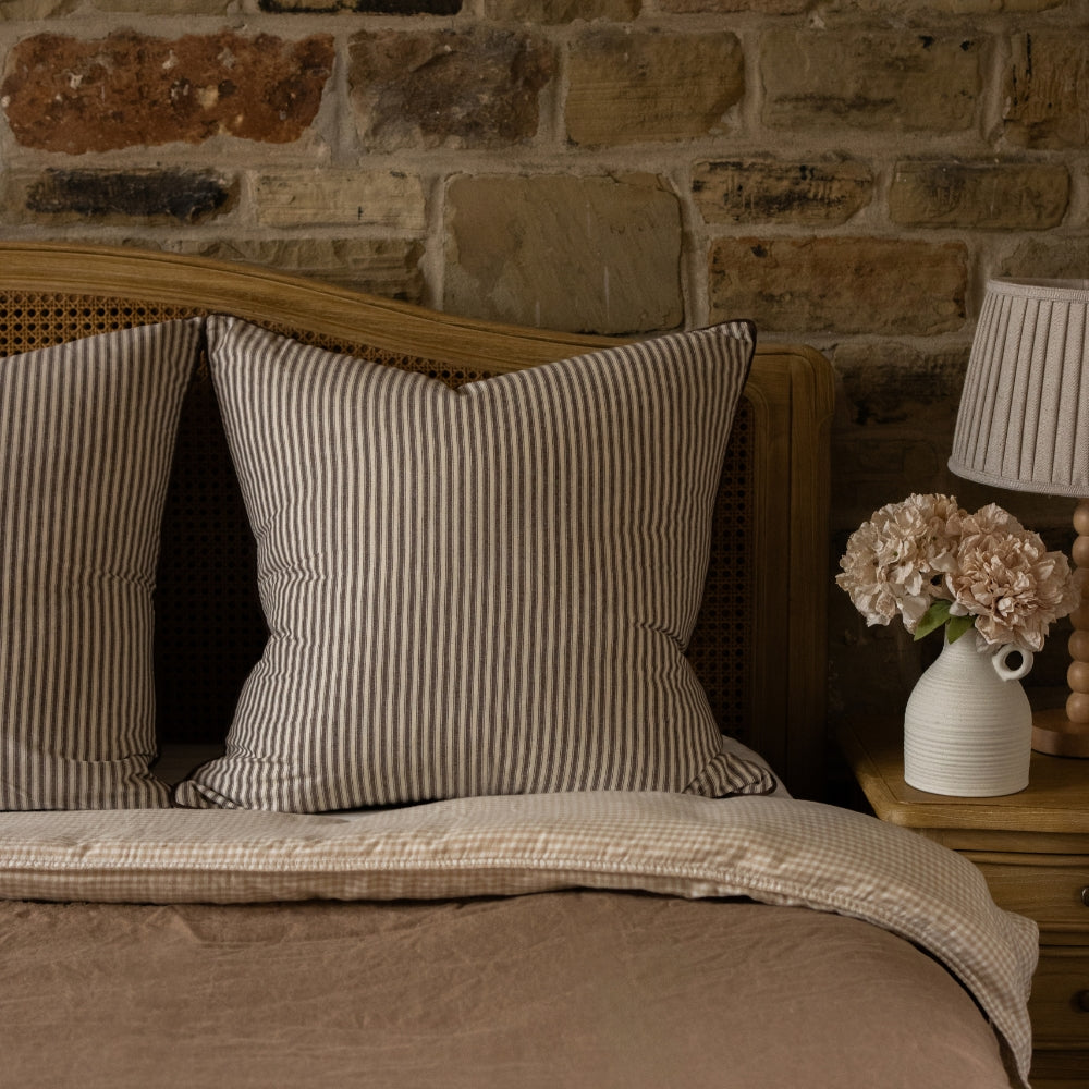 Florence Dark Brown Stripe Cushion 65x65