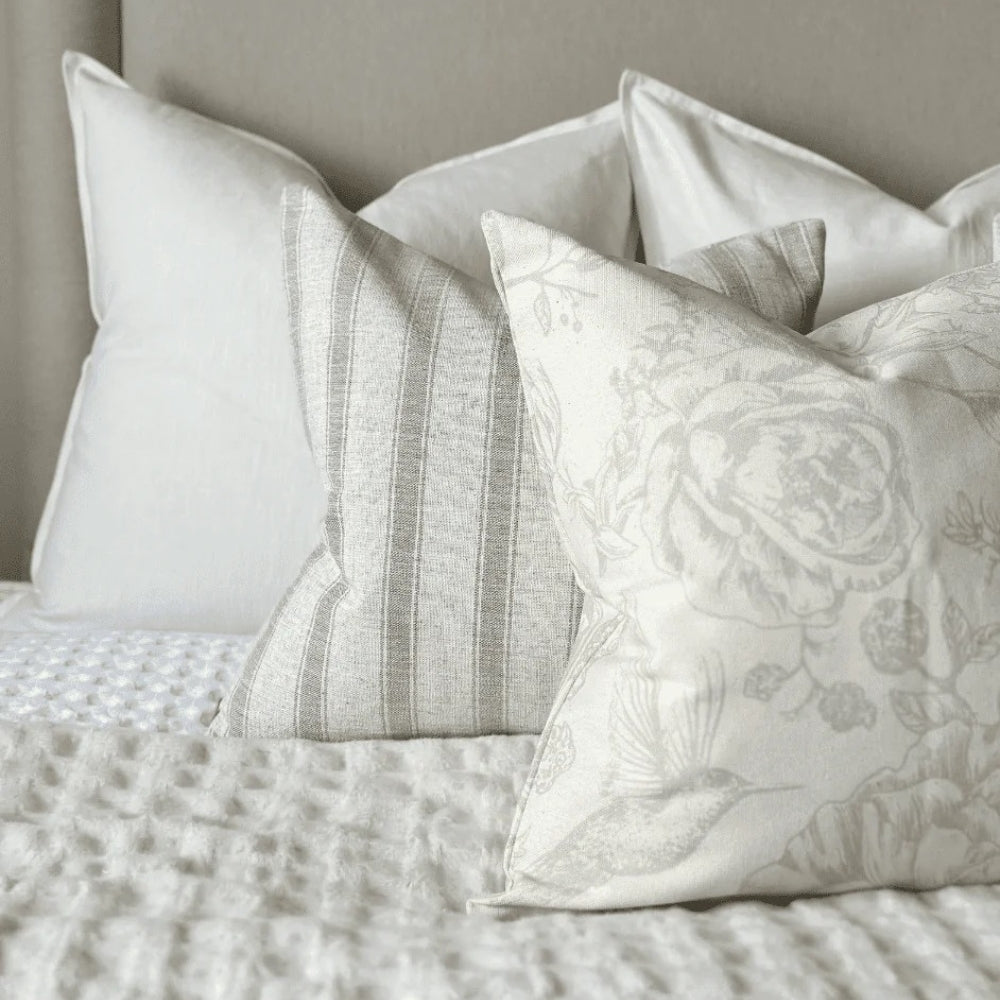 Aria Grey Bird Print Cushion 45x45