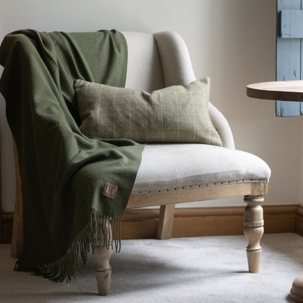 Della Olive Decorative Throw