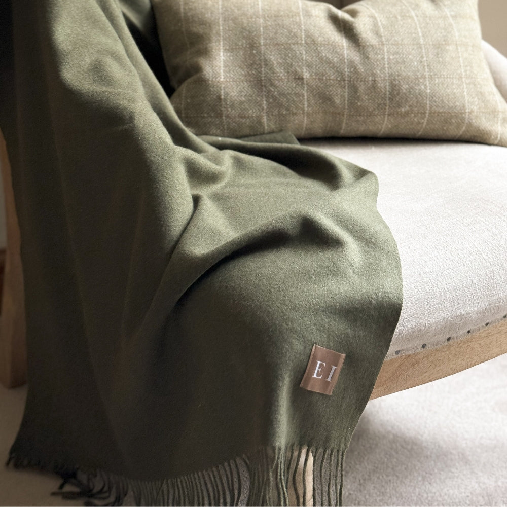 Della Olive Decorative Throw