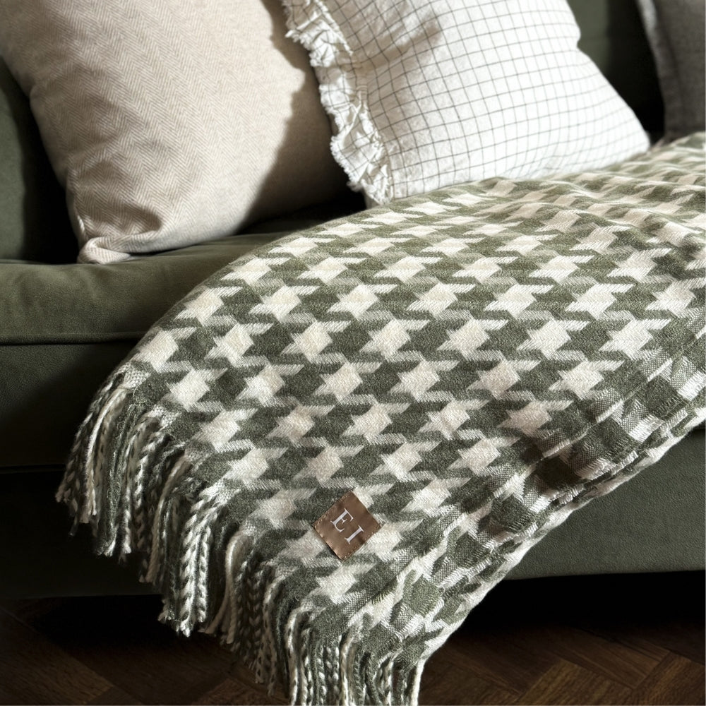 Olive And Cream Throw