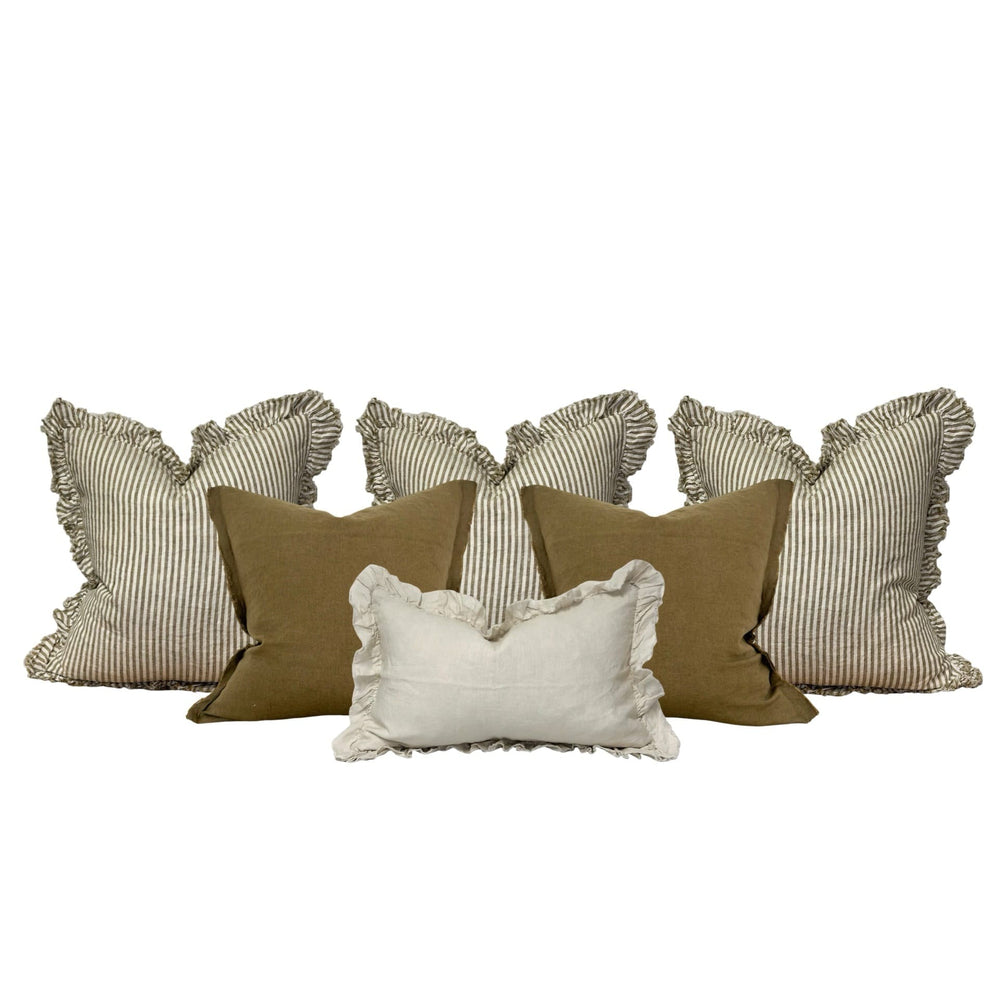 The Large Dark Olive Cushion Combination