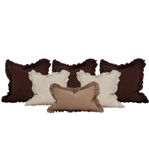The Large Dark Brown Cushion Combination