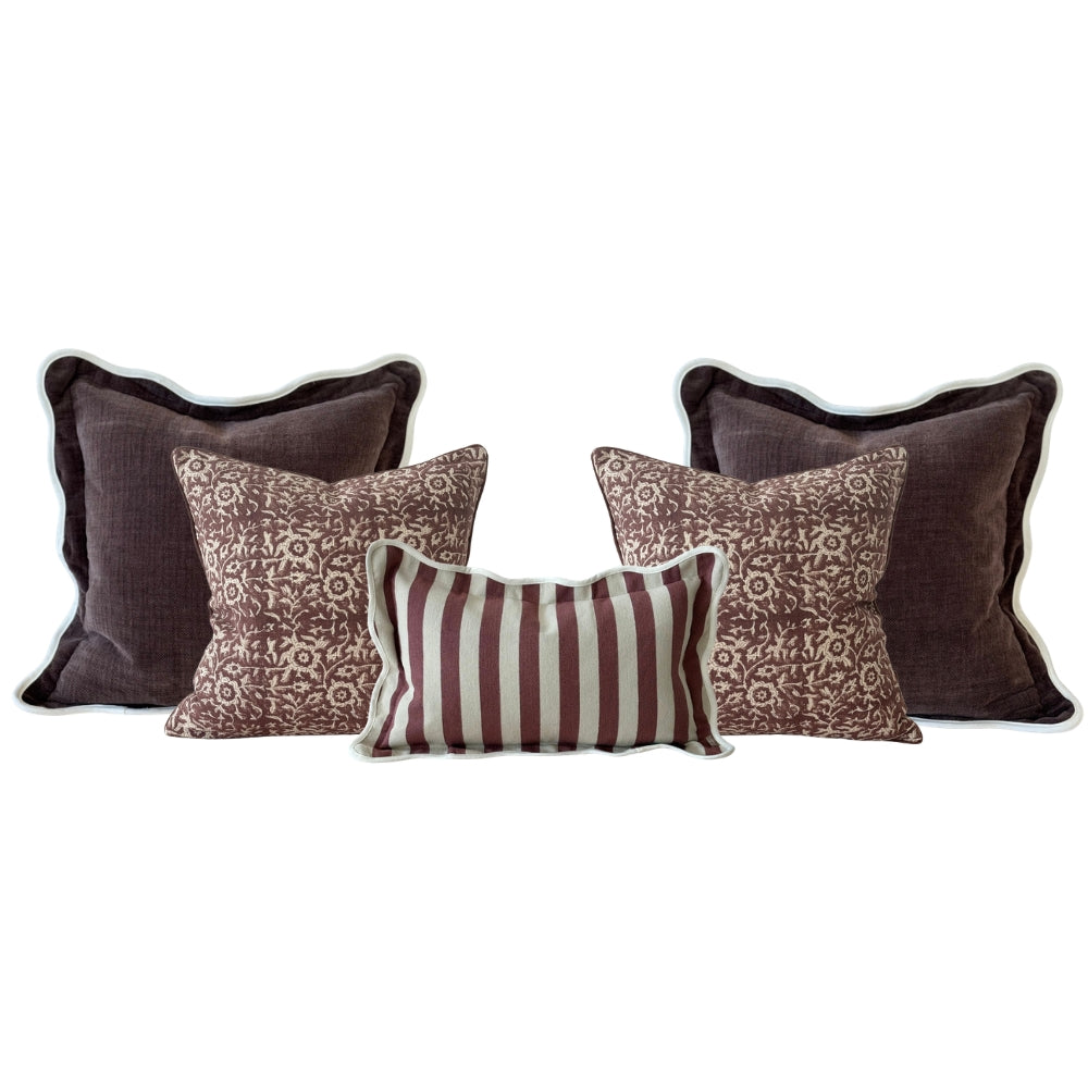 The Plum & Mocha Cushion Combination