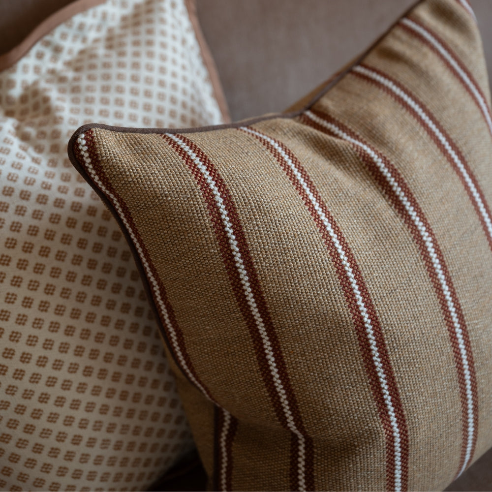 Zara Chestnut Stripe Cushion 45x45