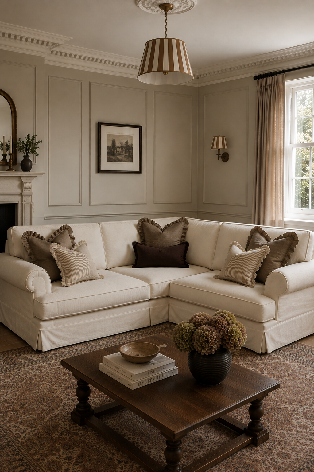 how to style a corner sofa with cushions