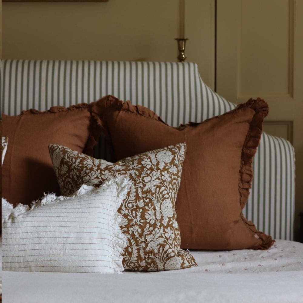 how to style block print cushions