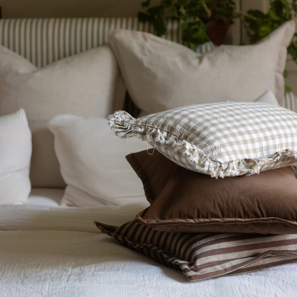 Emma Dark Brown Velvet Cushion 45x45