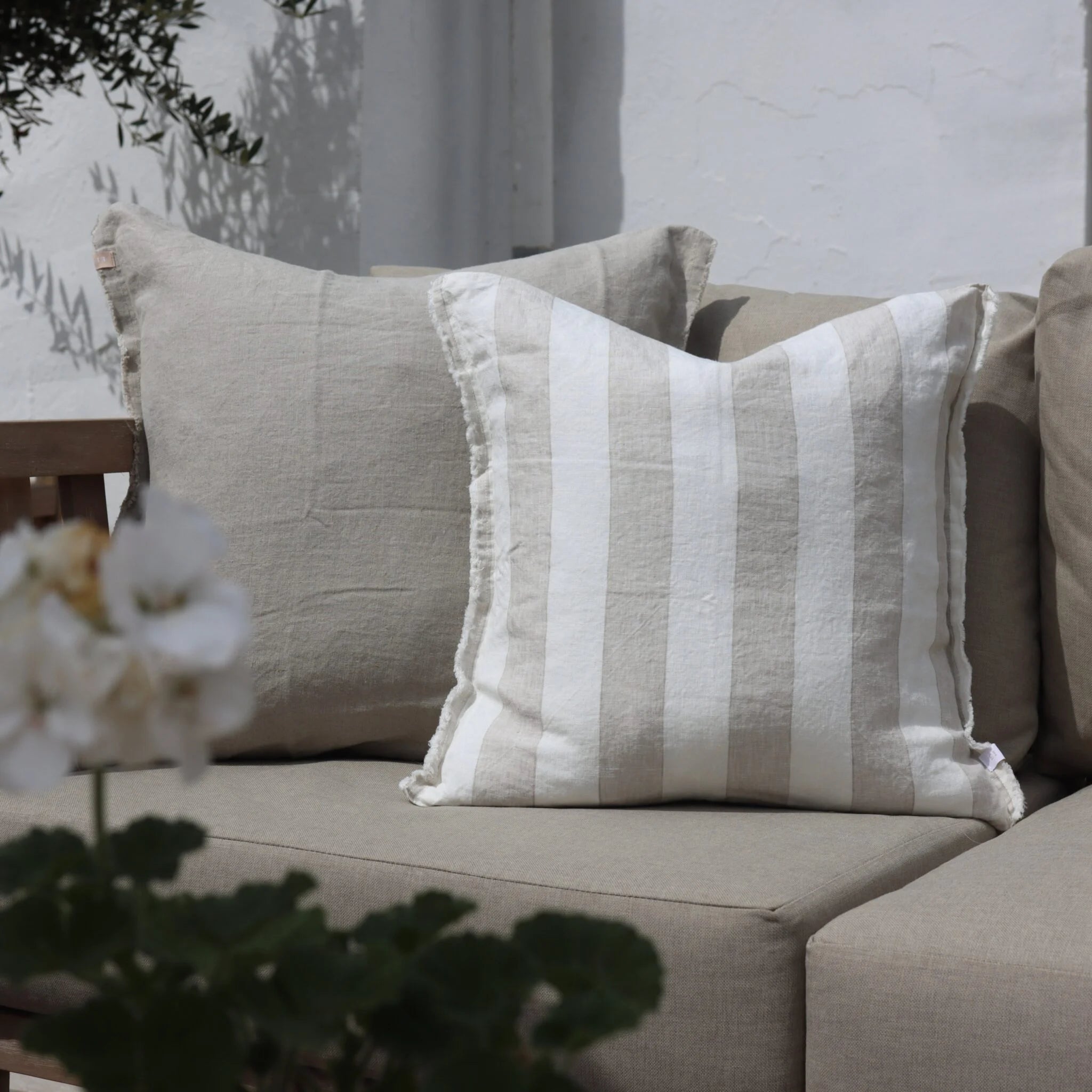 The Large Beige Scalloped Cushion Combination